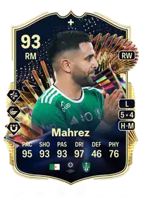 Riyad Mahrez Team of the Season Plus 93 Overall Rating