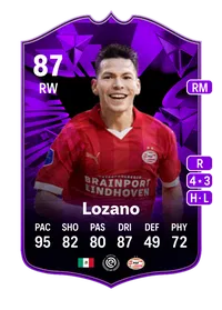 Hirving Lozano FC Pro Live 87 Overall Rating