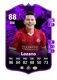 Hirving Lozano FC Pro Live 88 Overall Rating