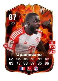 Dayot Upamecano FC Versus Fire 87 Overall Rating