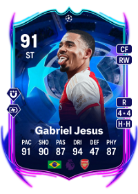 Gabriel Jesus UCL Road to the Final 91 Overall Rating