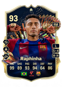 Raphinha TOTS Live 93 Overall Rating