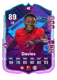 Alphonso Davies Flashback Player 89 Overall Rating