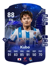 Takefusa Kubo TOTY Honourable Mentions 88 Overall Rating