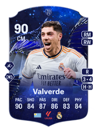Federico Valverde TOTY HONOURABLE MENTIONS 90 Overall Rating