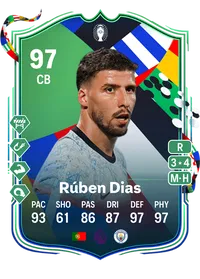 Rúben Dias UEFA EURO Path to Glory 97 Overall Rating