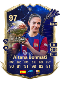 Aitana Bonmatí Team of the Year 97 Overall Rating