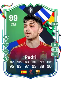 Pedri UEFA EURO Path to Glory 99 Overall Rating