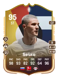 Benjamin Šeško UEFA EURO Make Your Mark Plus 95 Overall Rating