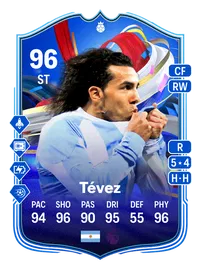 Carlos Tévez Greats of the Game Hero 96 Overall Rating