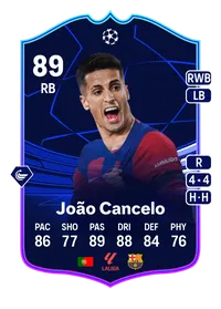 João Cancelo UEFA EUROPA LEAGUE TEAM OF THE TOURNAMENT 89 Overall Rating