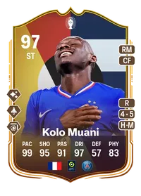 Randal Kolo Muani UEFA EURO Make Your Mark Plus 97 Overall Rating