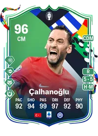 Hakan Çalhanoğlu UEFA EURO Path to Glory 96 Overall Rating