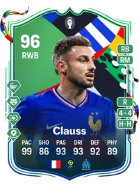 Jonathan Clauss UEFA EURO Path to Glory 96 Overall Rating