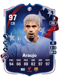 Ronald Araujo Copa América Path to Glory 97 Overall Rating