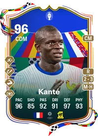 N'Golo Kanté UEFA EURO Team of the Tournament 96 Overall Rating