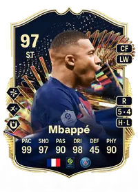 Kylian Mbappé Team of the Season 97 Overall Rating