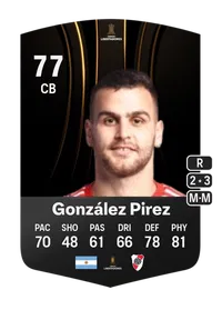 Leandro González Pirez CONMEBOL Libertadores 77 Overall Rating