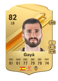 Gayà Rare 82 Overall Rating