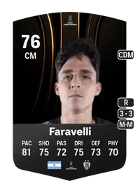 Lorenzo Faravelli CONMEBOL Libertadores 76 Overall Rating