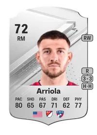 Paul Arriola Rare 72 Overall Rating