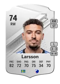 Jordan Larsson Rare 74 Overall Rating