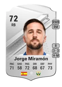 Jorge Miramón Rare 72 Overall Rating