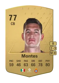 César Montes Common 77 Overall Rating