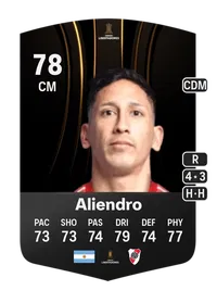 Rodrigo Aliendro CONMEBOL Libertadores 78 Overall Rating