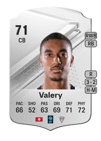 Yan Valery Rare 71 Overall Rating