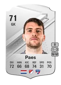 Maarten Paes Rare 71 Overall Rating