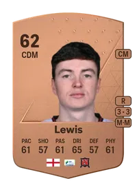 Alfie Lewis Common 62 Overall Rating