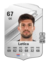 Karlo Letica Rare 67 Overall Rating