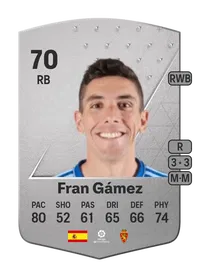 Fran Gámez Common 70 Overall Rating