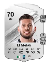 Farid El Melali Rare 70 Overall Rating