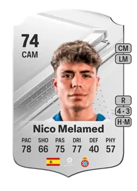 Nico Melamed Rare 74 Overall Rating