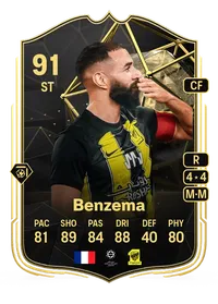 Karim Benzema Team of the Week 91 Overall Rating