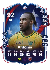 Michail Antonio Copa América Path to Glory 92 Overall Rating