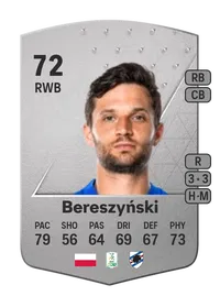 Bartosz Bereszyński Common 72 Overall Rating