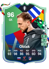 Jan Oblak UEFA EURO Path to Glory 96 Overall Rating