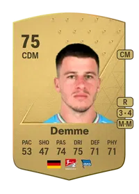 Diego Demme Common 75 Overall Rating