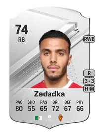 Akim Zedadka Rare 74 Overall Rating