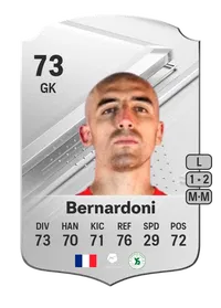 Paul Bernardoni Rare 73 Overall Rating