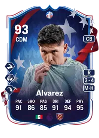 Edson Álvarez Copa América Path to Glory 93 Overall Rating