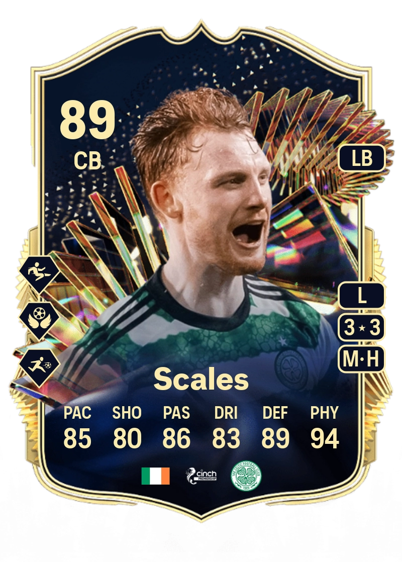 Liam Scales Team of the Season 89 Overall Rating
