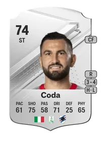 Massimo Coda Rare 74 Overall Rating