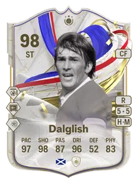 Kenny Dalglish Greats of the Game Icon 98 Overall Rating