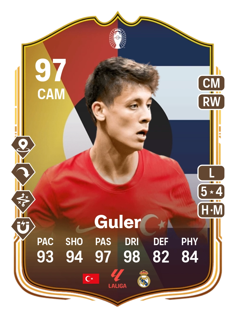 Arda Guler UEFA EURO Make Your Mark Plus 97 Overall Rating
