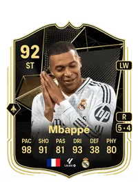 Kylian Mbappé Team of the Week 92 Overall Rating