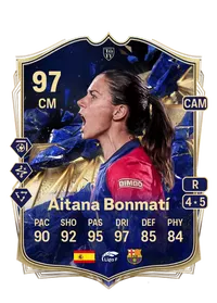 Aitana Bonmatí Team of the Year 97 Overall Rating